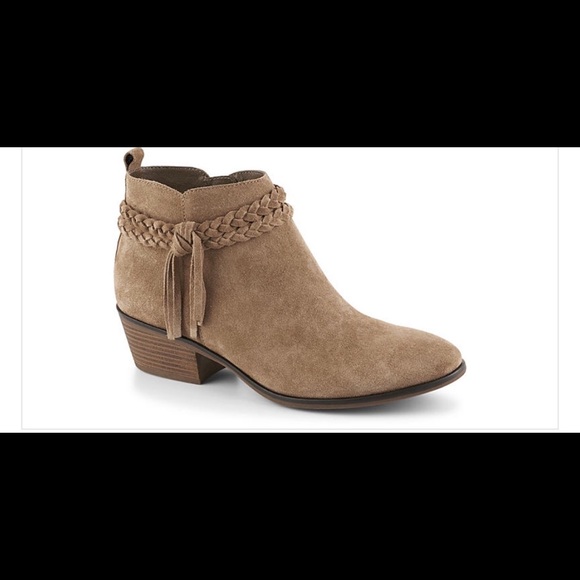 MICHAEL Michael Kors Shoes - Michael Mallory Taupe Suede Ankle Bootie Size 7